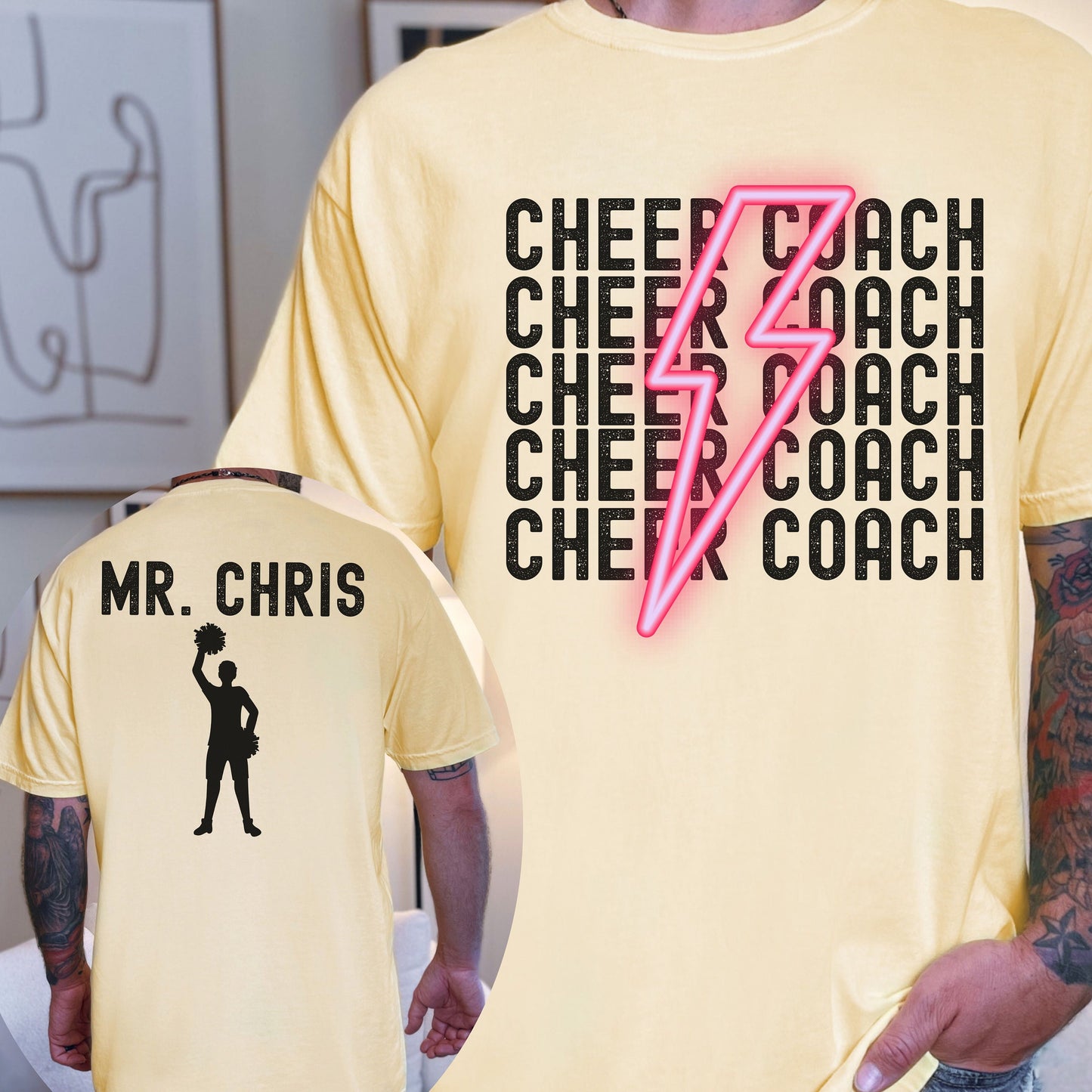 Custom Cheer Coach Comfort Colors Shirt