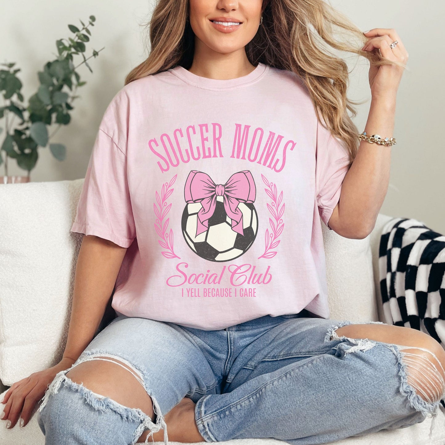 Soccer Mom Coquette Comfort Colors Shirt