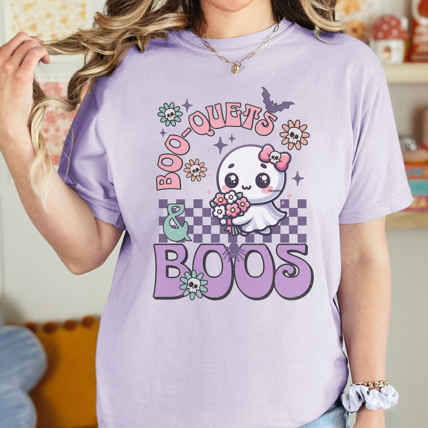 Retro Cute Halloween Ghost Comfort Colors Shirt