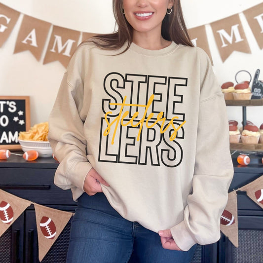 Steelers Trendy Vintage Football Game Day Sweatshirt for Tailgating