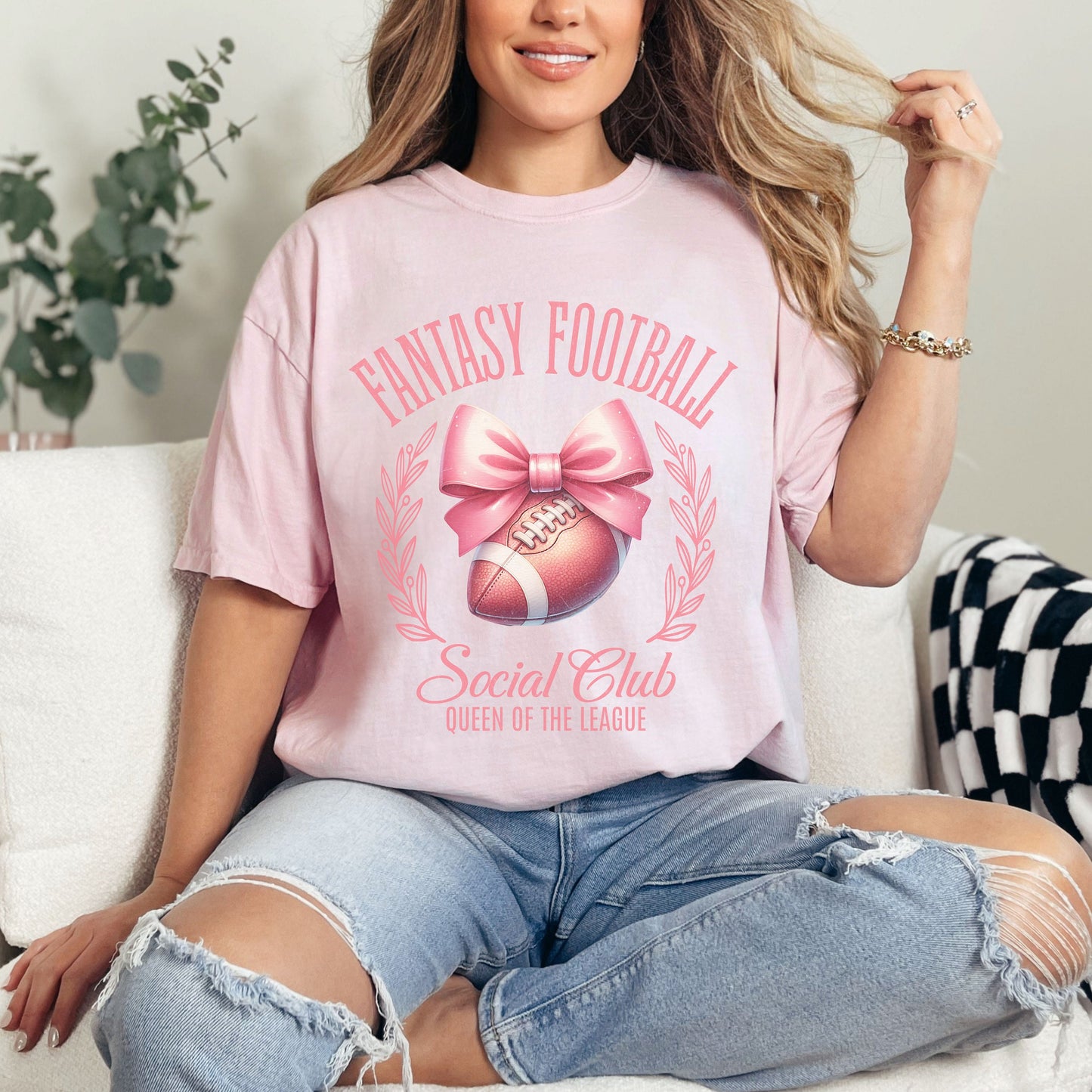 Women's Fantasy Football Coquette Comfort Colors Shirt