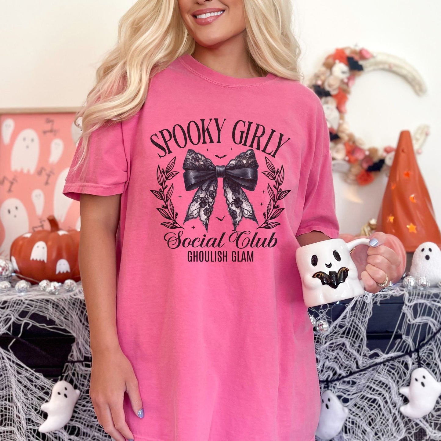 Spooky Girly Coquette Comfort Colors T-shirt