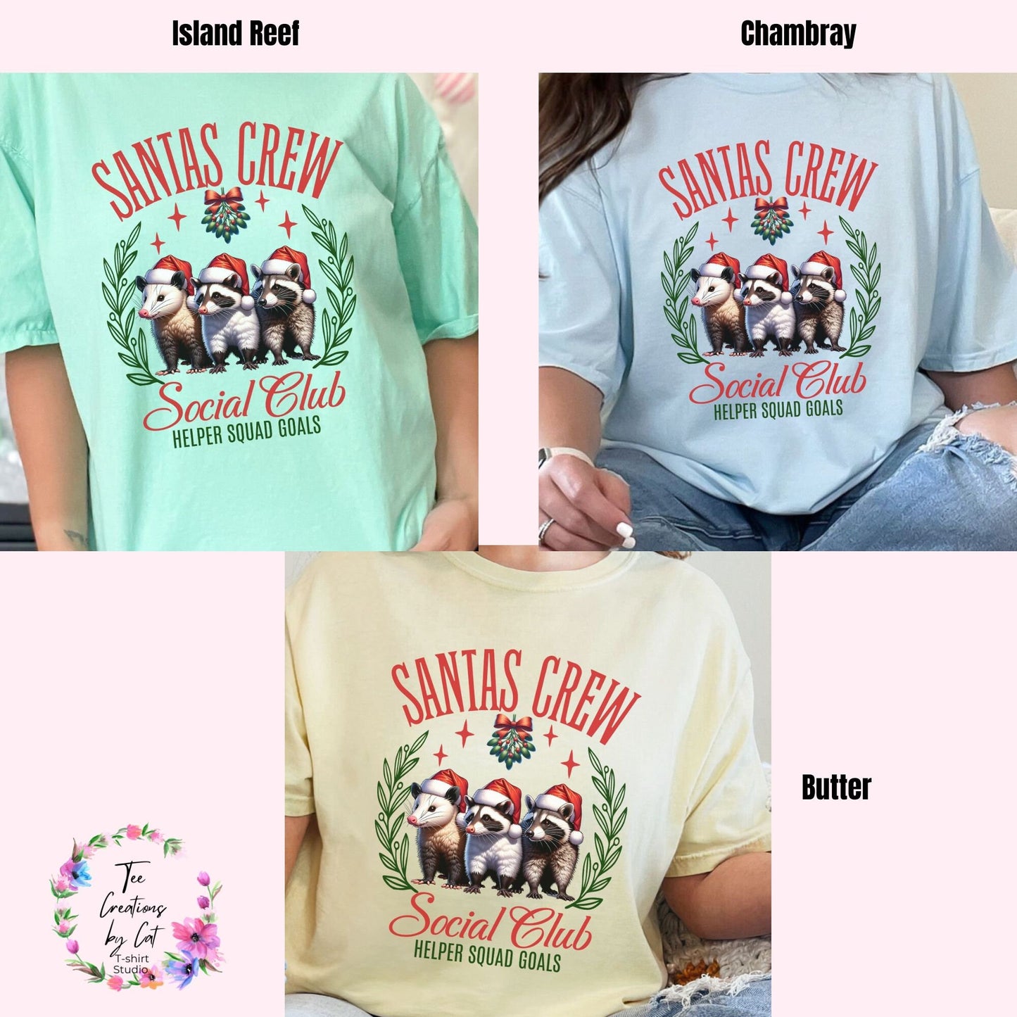 Christmas Social Club Squad Goals Comfort Colors Shirt