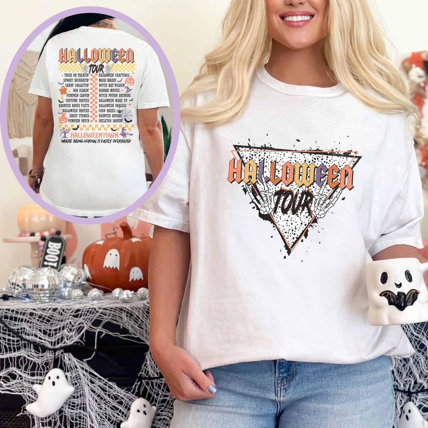 Skeleton Halloween Tour Comfort Colors Shirt