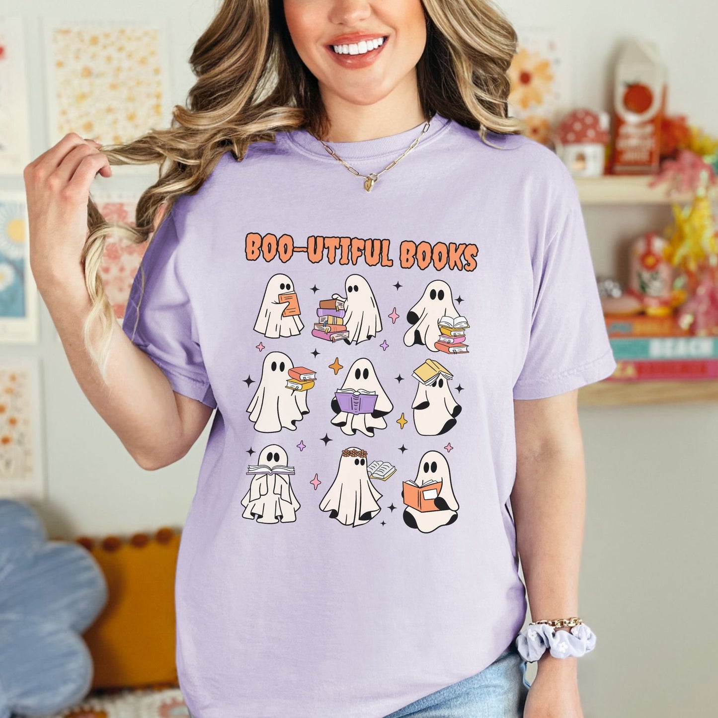 Boo-utiful Books Halloween Comfort Colors Shirt