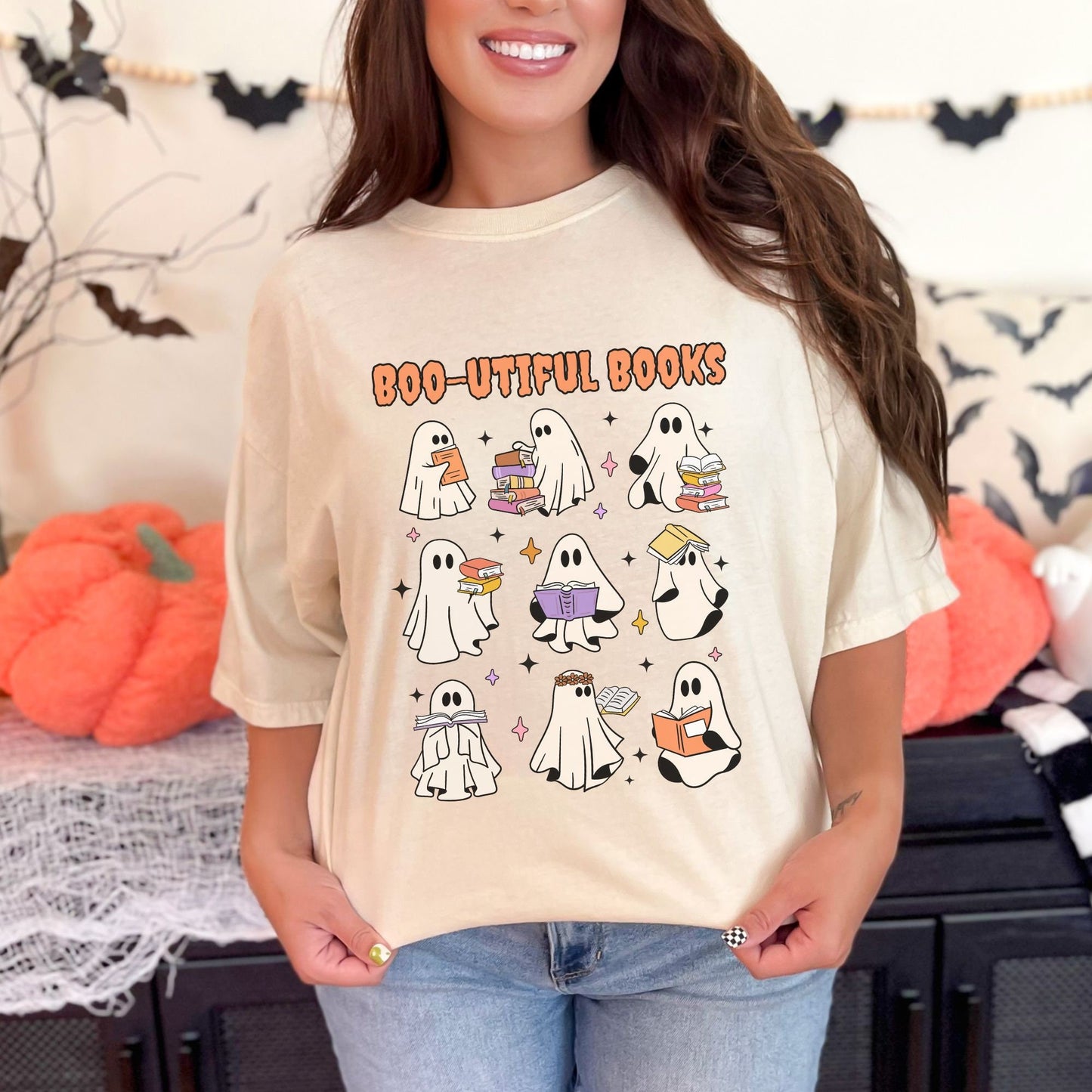 Boo-utiful Books Halloween Comfort Colors Shirt