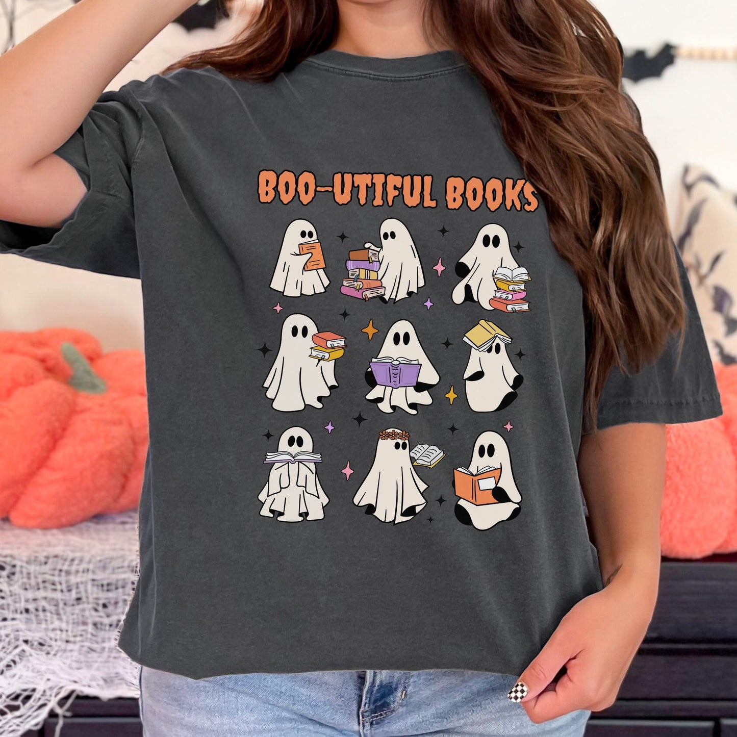 Boo-utiful Books Halloween Comfort Colors Shirt