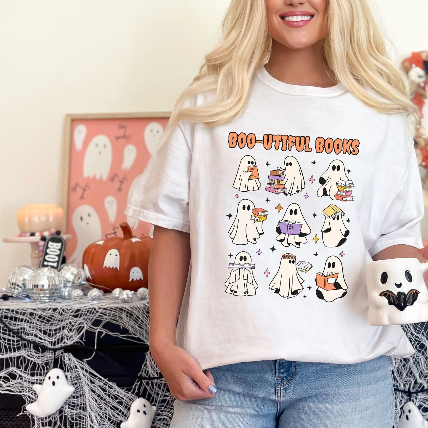 Boo-utiful Books Halloween Comfort Colors Shirt