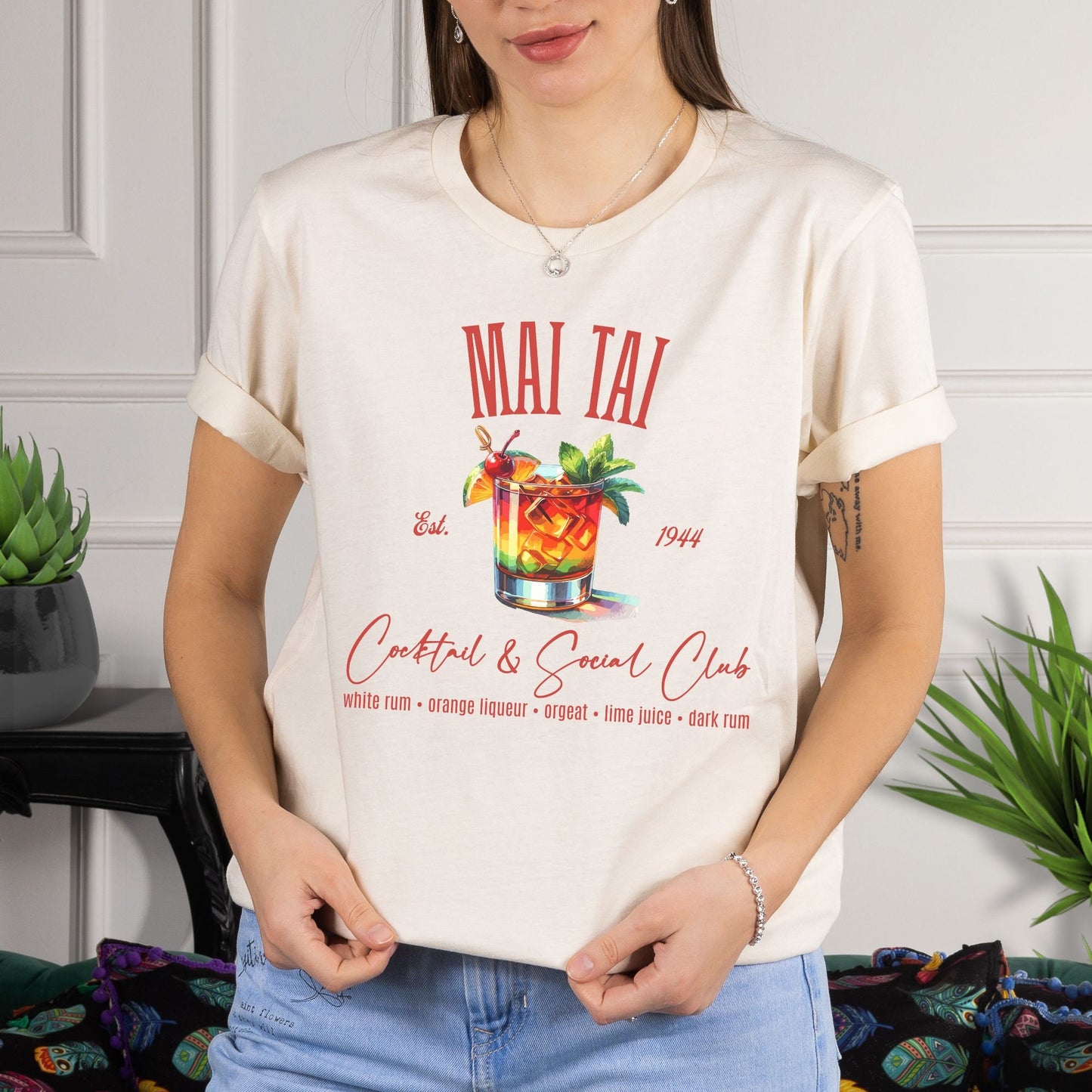 Tropical Mai Tai Cocktail & Social Club Shirt