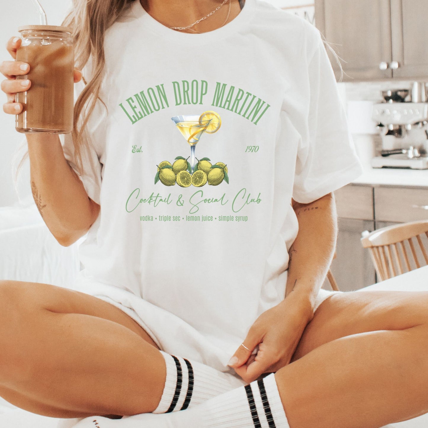 Lemon Drop Martini Cocktail & Social Club Shirt