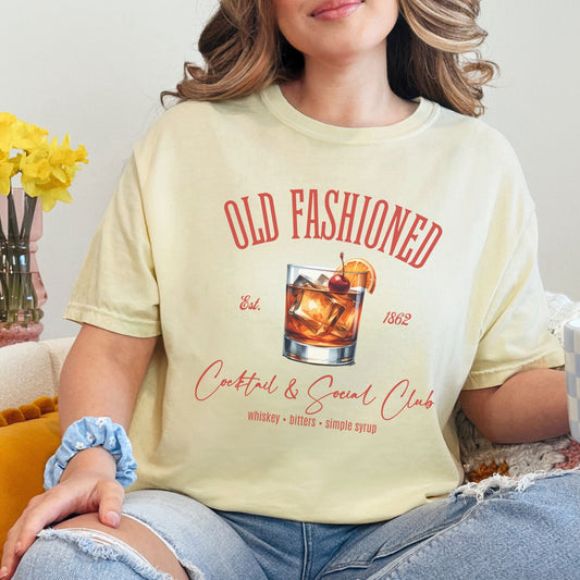 old fashioned cocktail social club comfort colors shirt