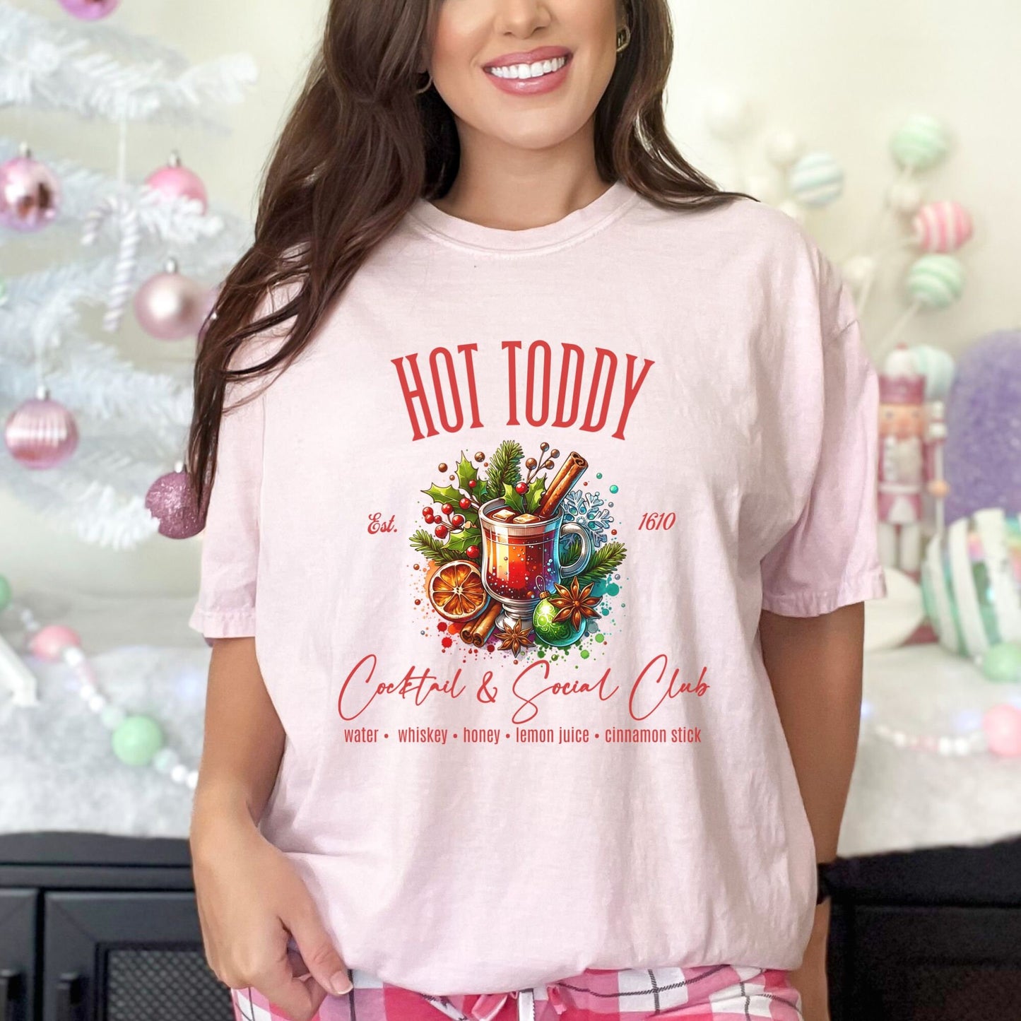 Hot Toddy Christmas Cocktail & Social Club Comfort Colors Shirt