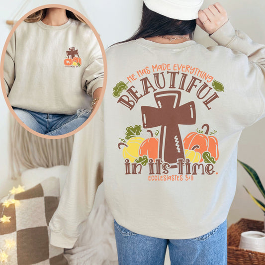 Everything Beautiful in It'sTime Christian Sweatshirt