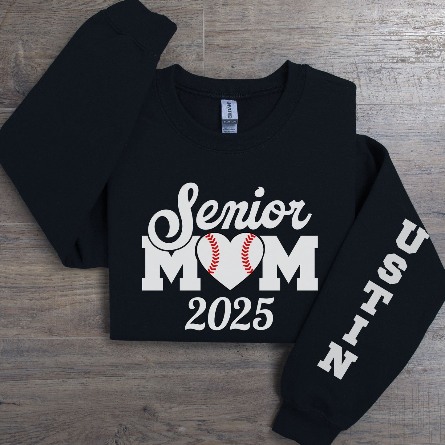 Custom Sleeve 2025 Senior Night Mom Baseball Sweatshirt