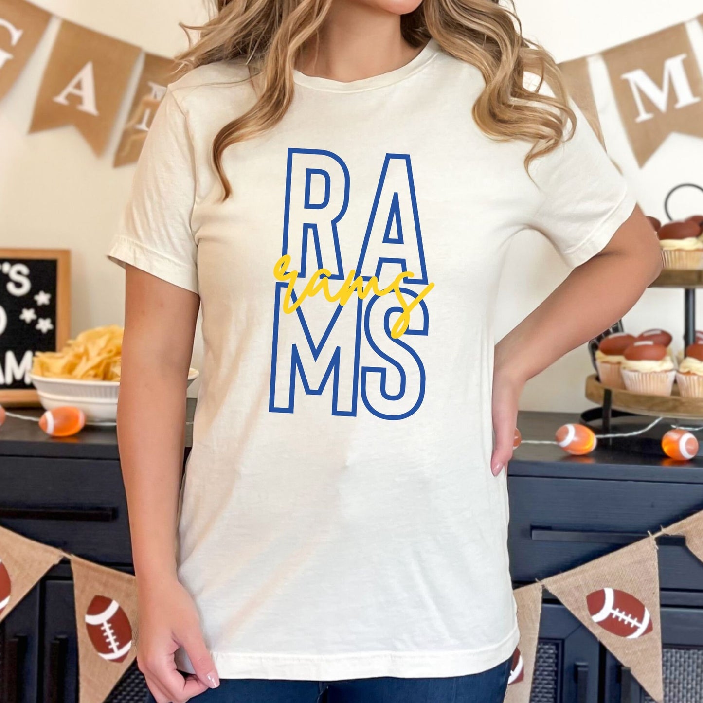 Trendy Rams Football Game Day Shirt for Tailgating, Rams T-shirt, Rams Football Tee, Gift For Rams Fan