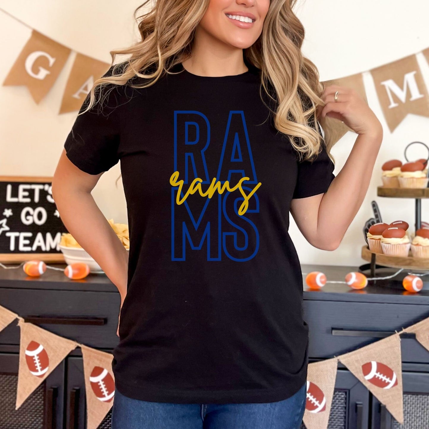 Trendy Rams Football Game Day Shirt for Tailgating, Rams T-shirt, Rams Football Tee, Gift For Rams Fan