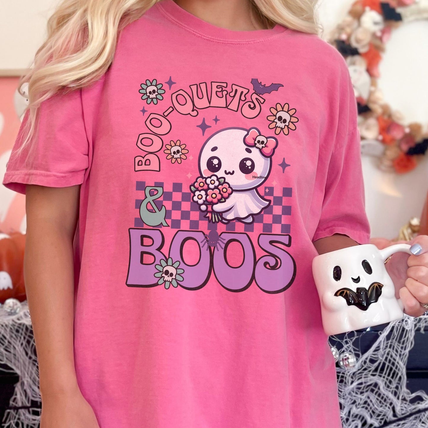 Retro Cute Halloween Ghost Comfort Colors Shirt