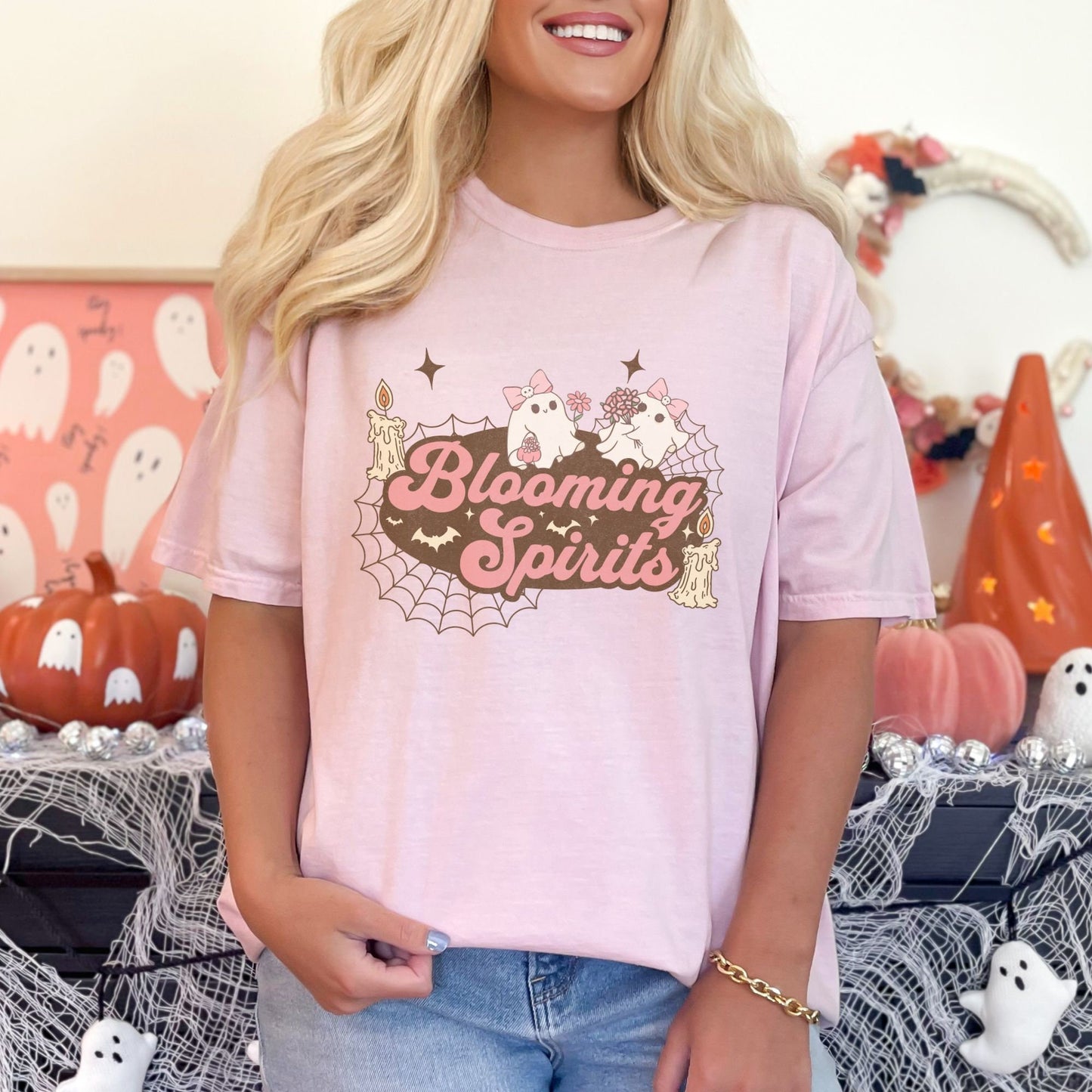 Retro Cute Halloween Ghost Comfort Colors Shirt