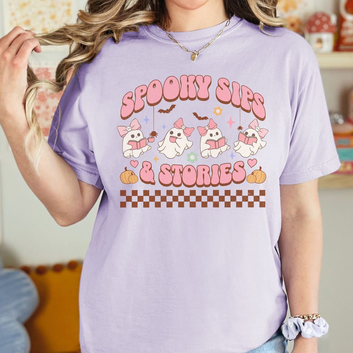 Cute Groovy Halloween Ghost Comfort Colors Shirt