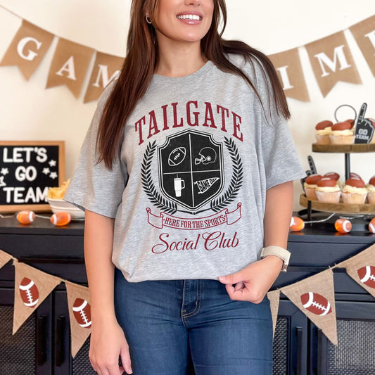 Tailgate Burgundy and black football social club shirt