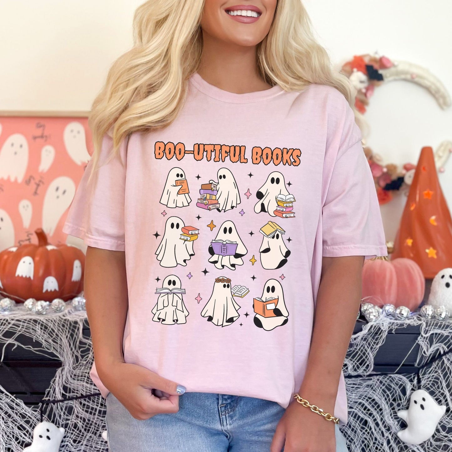 Boo-utiful Books Halloween Comfort Colors Shirt