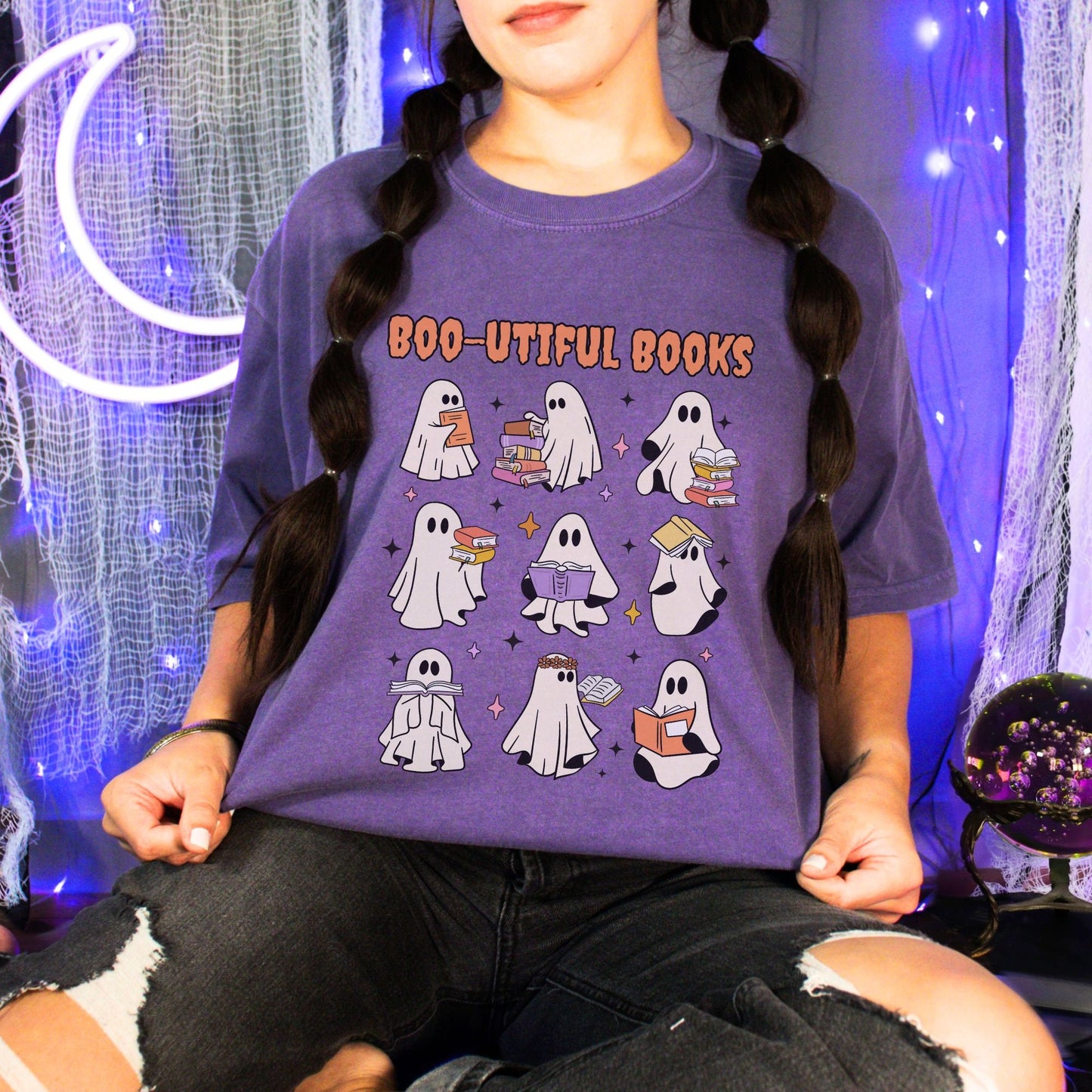 Boo-utiful Books Halloween Comfort Colors Shirt