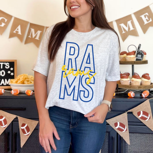 Trendy Rams Football Game Day Shirt for Tailgating, Rams T-shirt, Rams Football Tee, Gift For Rams Fan