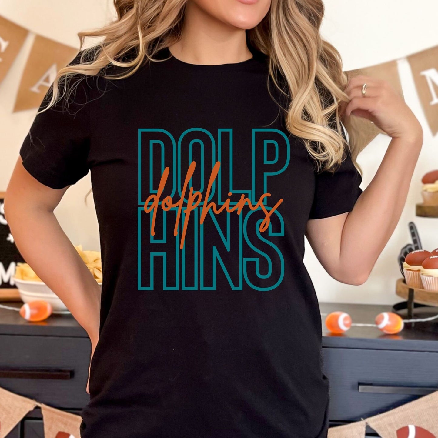 Trendy Dolphins Football Game Day Shirt for Tailgating, Dolphins T-shirt, Dolphins  Football Tee, Gift For Dolphins  Fan