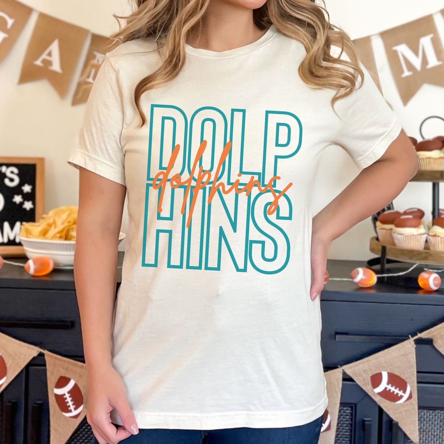 Trendy Dolphins Football Game Day Shirt for Tailgating, Dolphins T-shirt, Dolphins  Football Tee, Gift For Dolphins  Fan