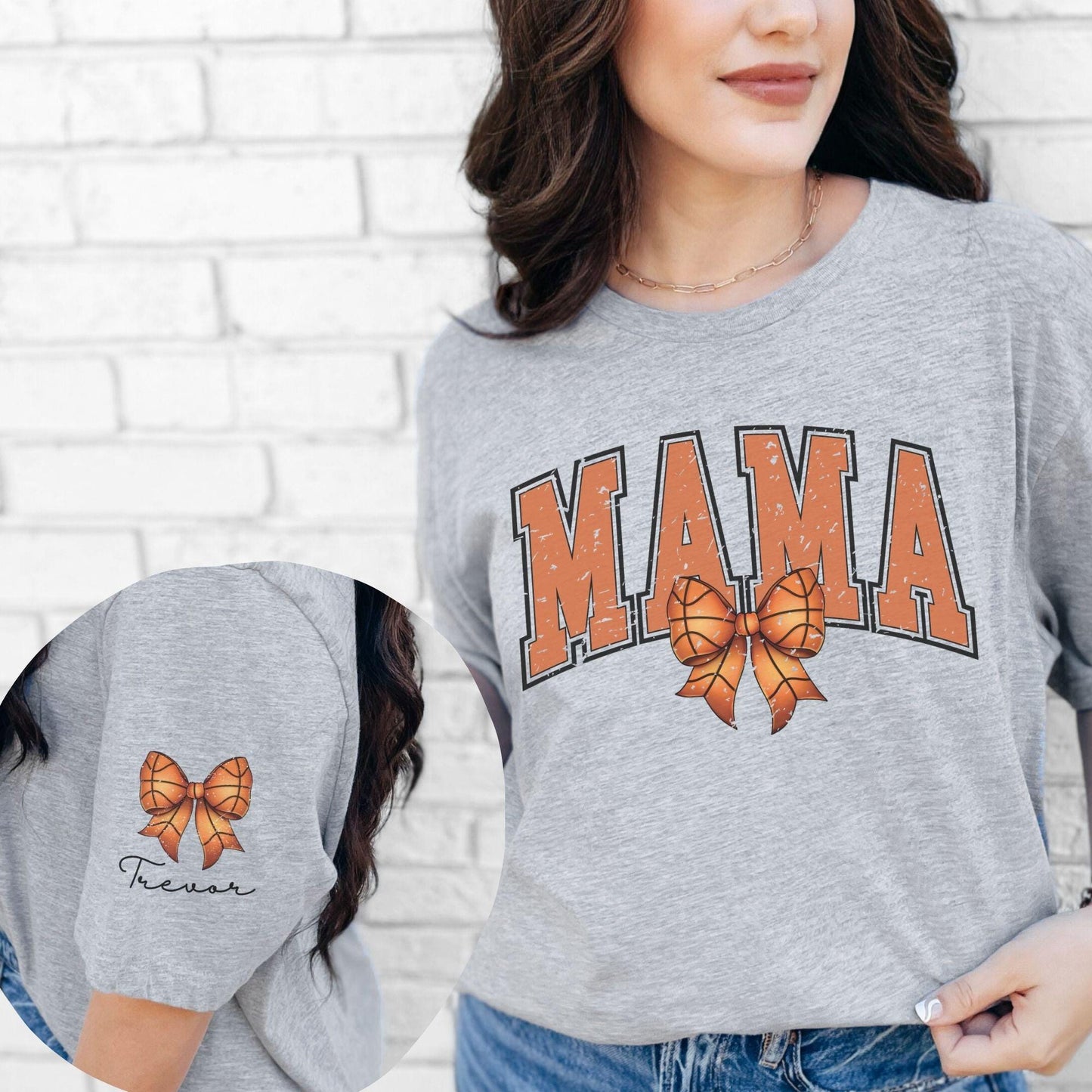 Custom Basketball Mama Varsity Coquette Shirt