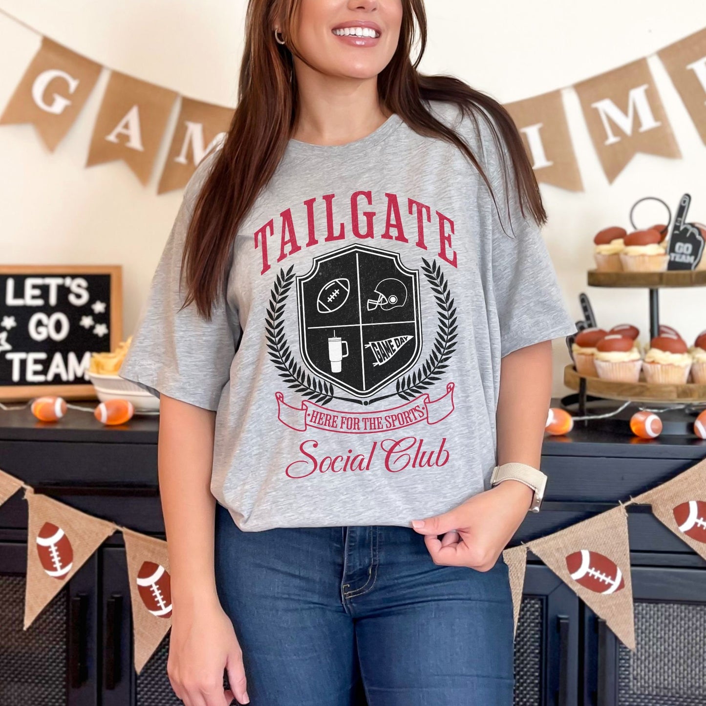 Trendy Tailgate Red and Black Football  Varsity Tailgating Shirt