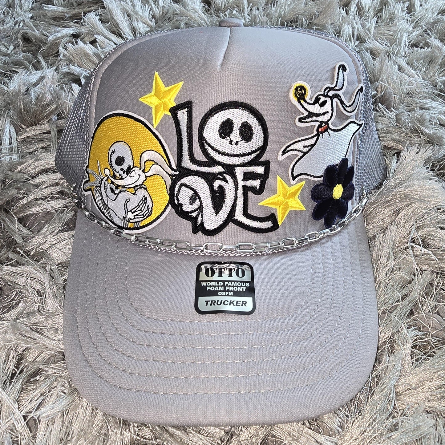 Happy Halloween Skeleton Trucker Hat, Spooky Season Trucker Hat