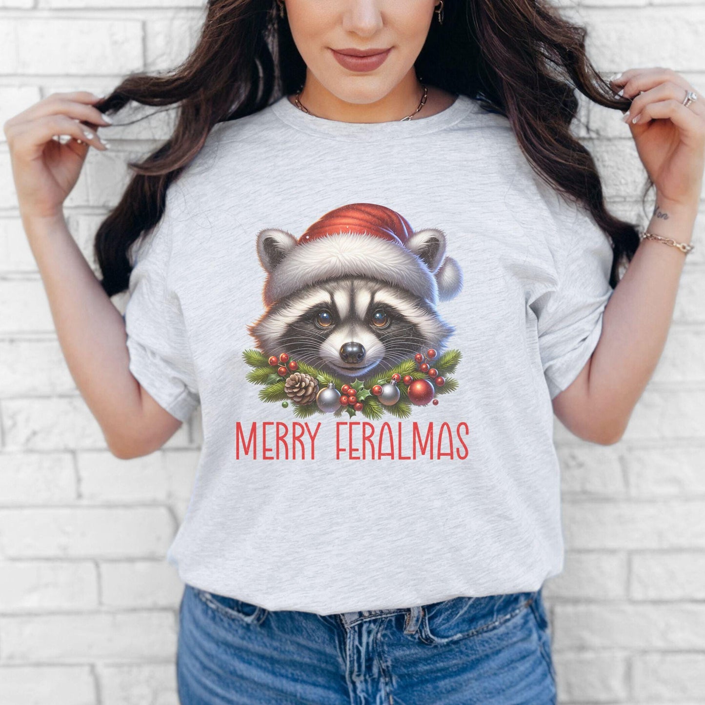 Merry Feralmas Raccoon Christmas Shirt