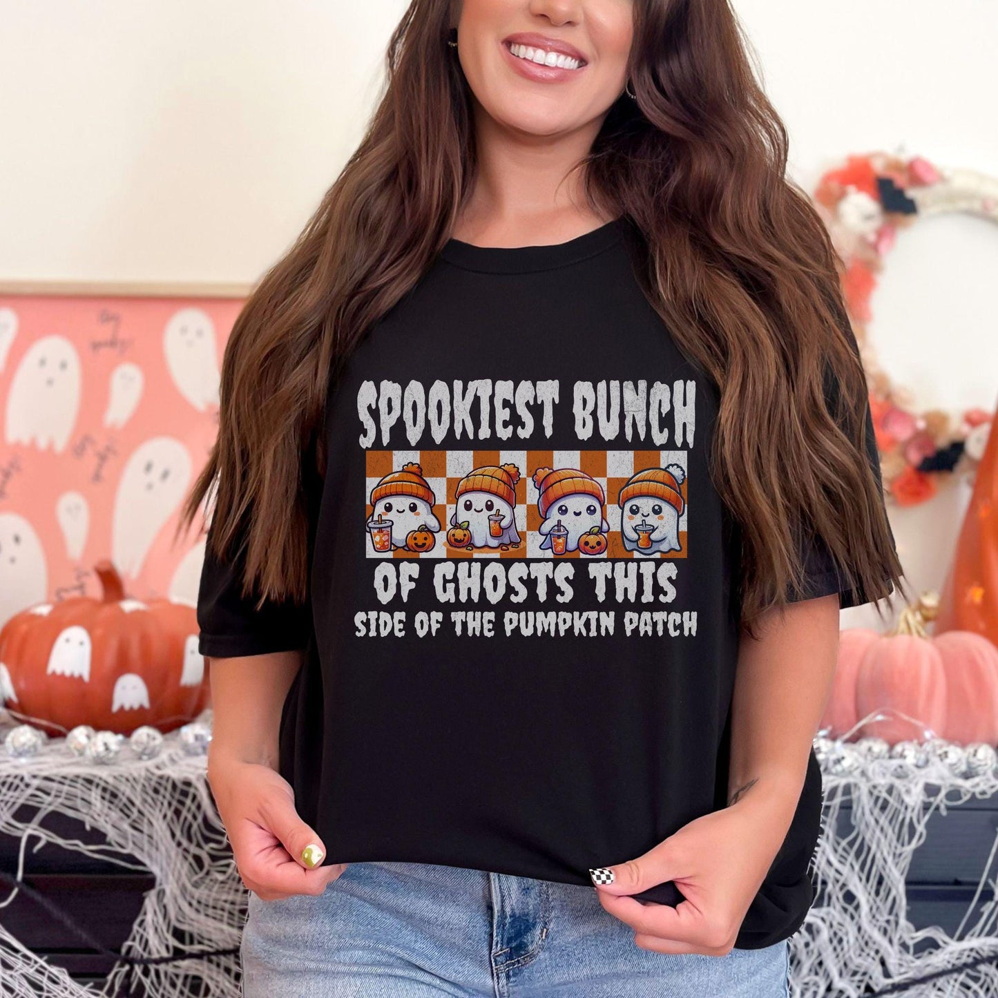 Trendy Beanie Ghost With Iced Coffee Comfort Colors Shirt