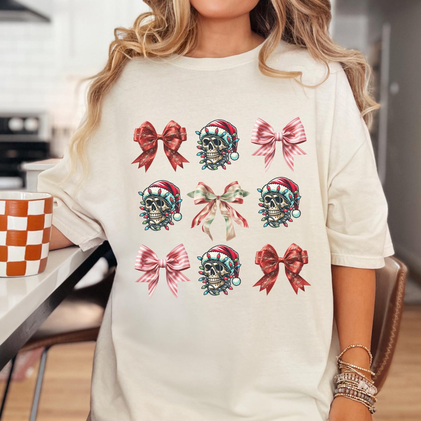 Christmas Coquette Skeleton Comfort Colors Shirt