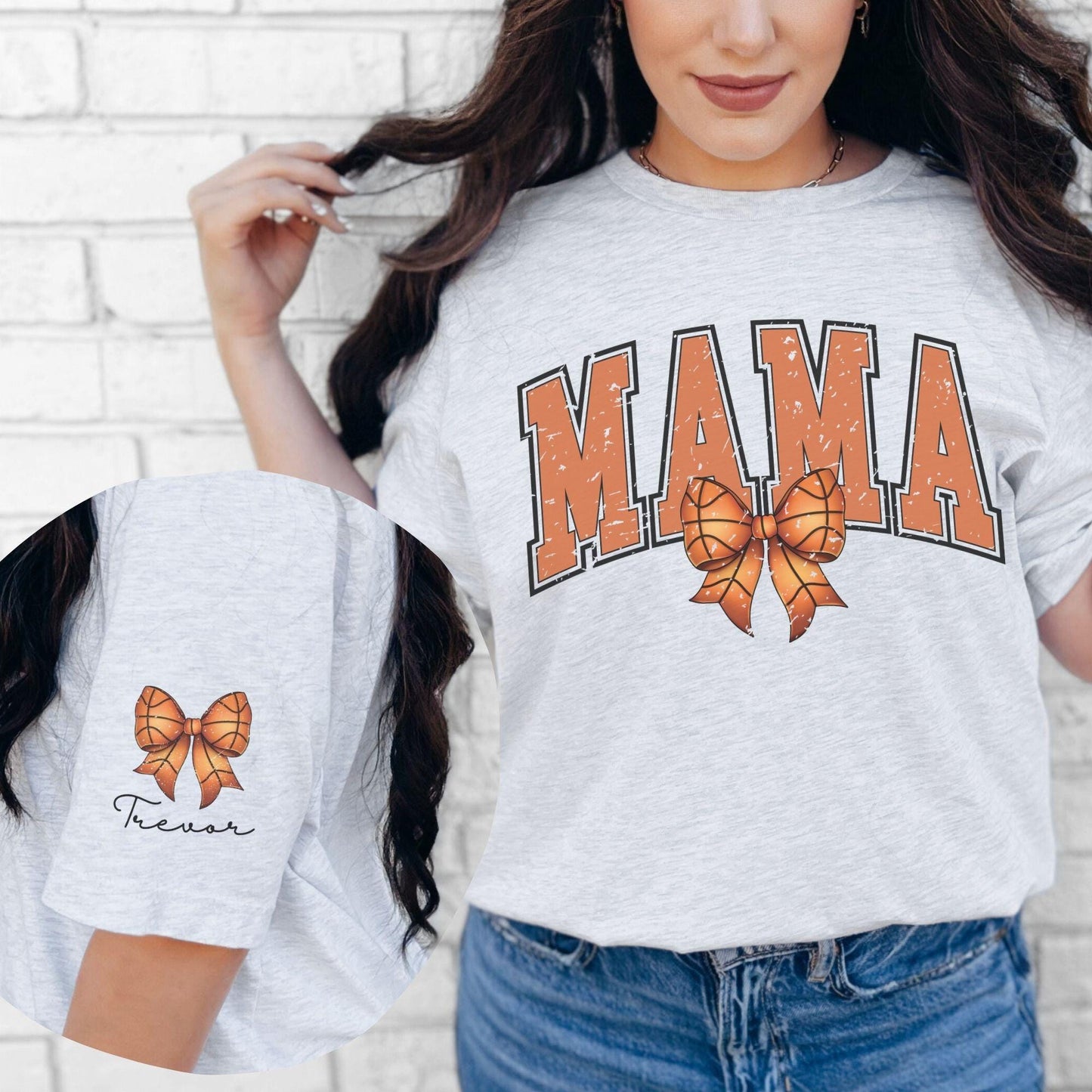 Custom Basketball Mama Varsity Coquette Shirt