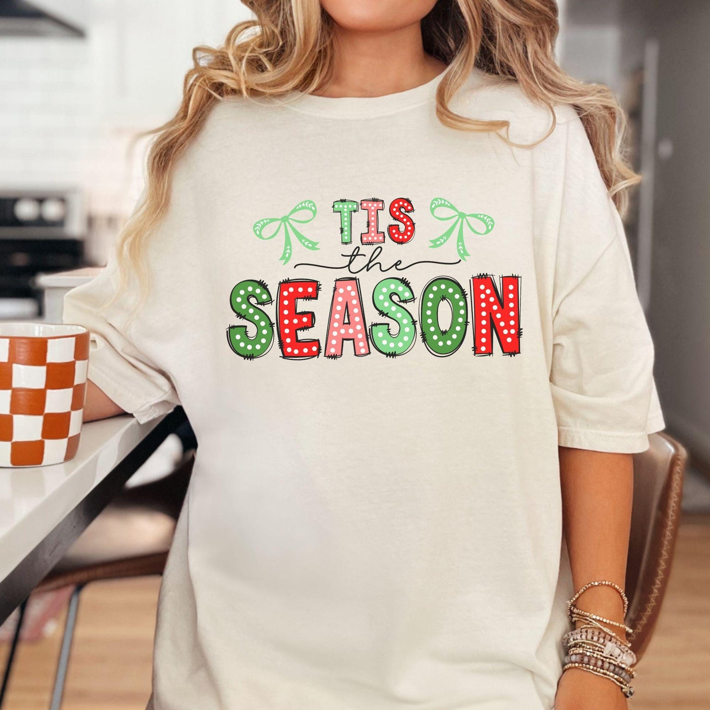 Tis the Season Christmas Doodle Comfort Colors Shirt,