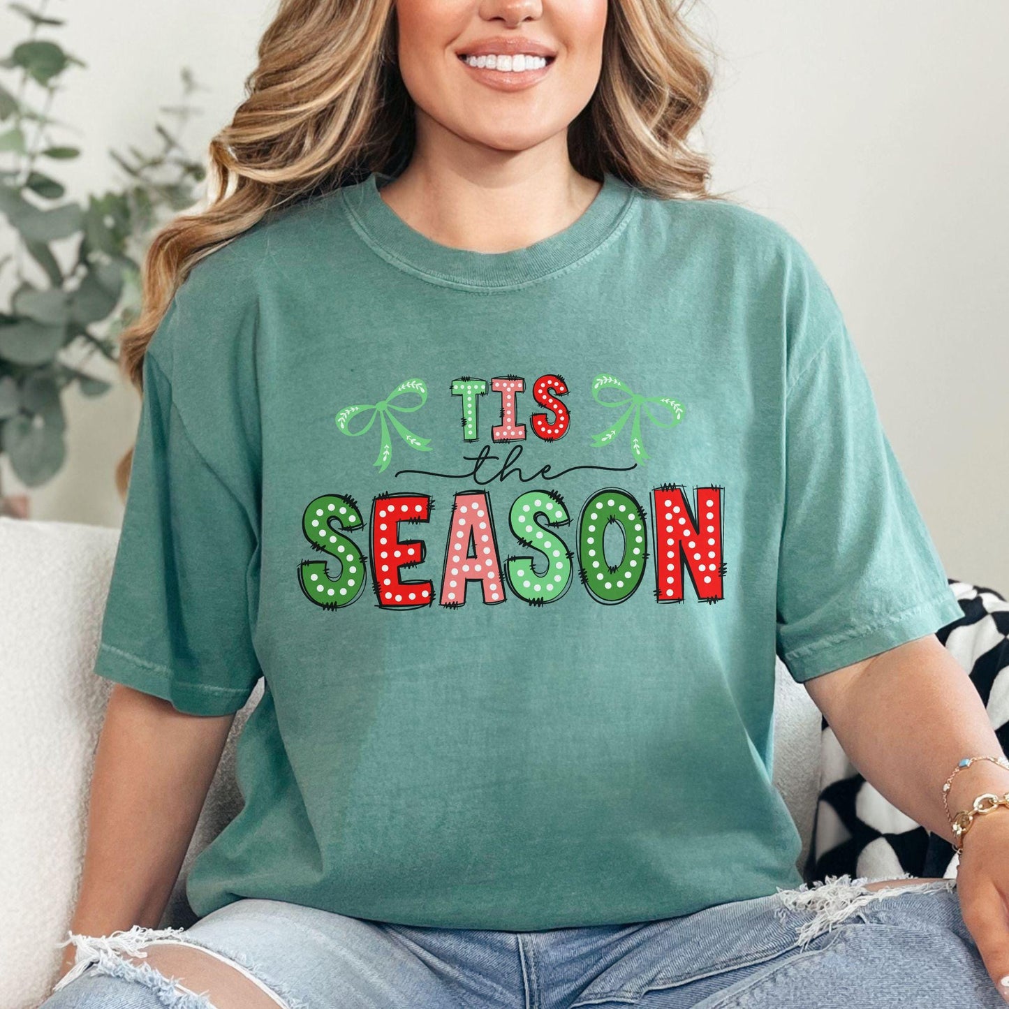 Tis the Season Christmas Doodle Comfort Colors Shirt,