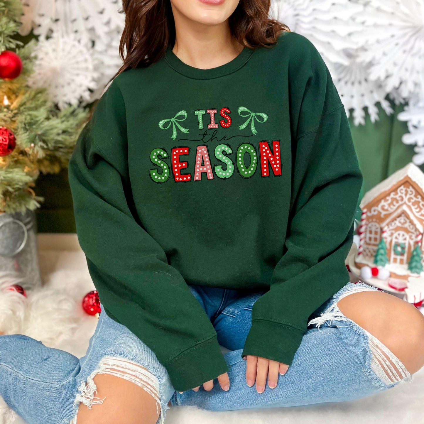 Tis the Season Christmas Doodle Sweatshirt, Gift for Christmas