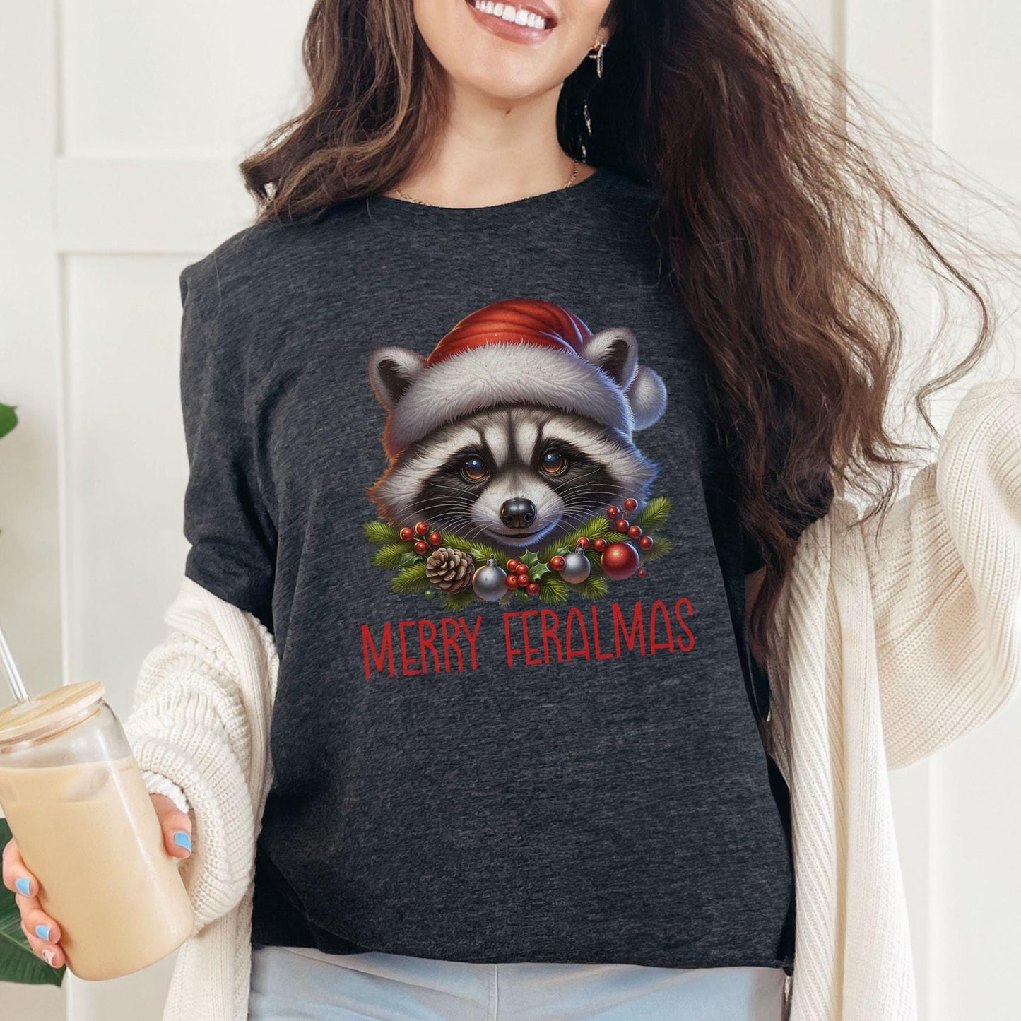 Merry Feralmas Raccoon Christmas Shirt