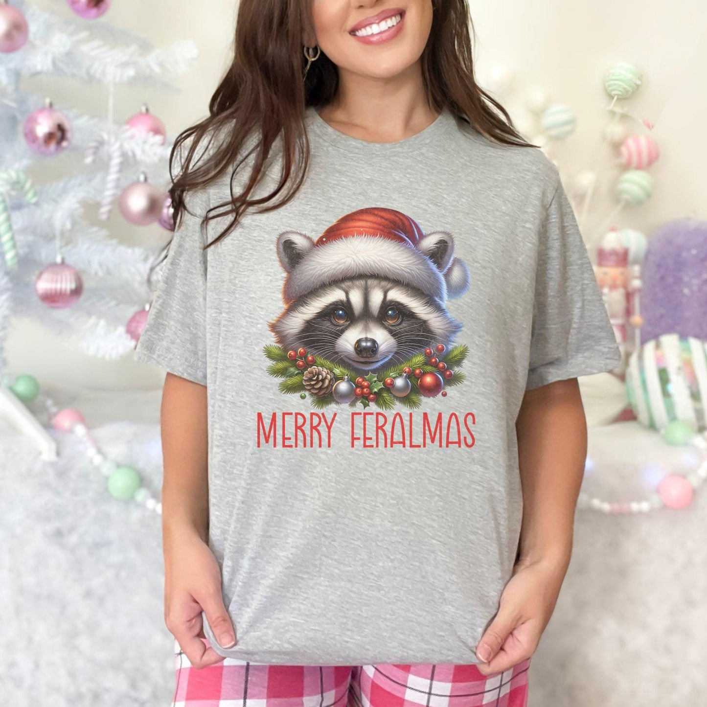 Merry Feralmas Raccoon Christmas Shirt